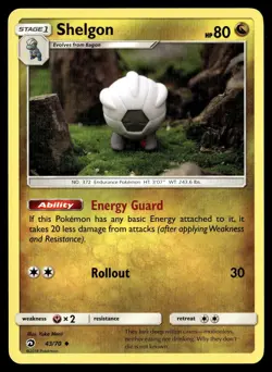 Shelgon 43/70 Uncommon Dragon Majesty Pokemon Lightly Played - Image 1