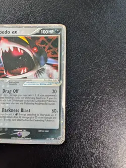 Pokemon Sharpedo EX Holo Card 104/107 Deoxys HP/damaged - Image 3