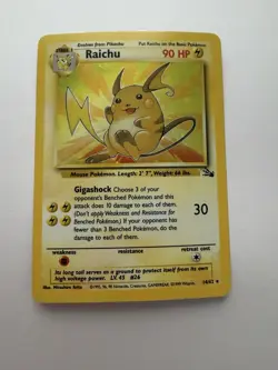 Raichu Holo Pokemon Card 14/62 Stage 1 - Image 1