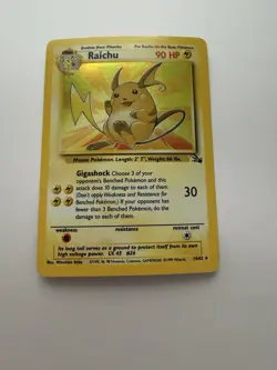 Raichu Holo Pokemon Card 14/62 Stage 1 - Image 3