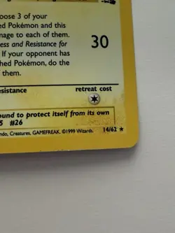 Raichu Holo Pokemon Card 14/62 Stage 1 - Image 4