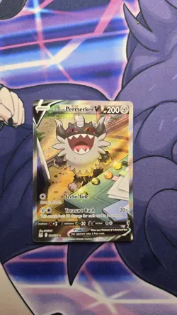 NM! Galarian Perrserker V (184/196) Lost Origin Alt Art Ultra Rare Pokemon Card - Image 1