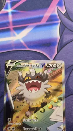 NM! Galarian Perrserker V (184/196) Lost Origin Alt Art Ultra Rare Pokemon Card - Image 3