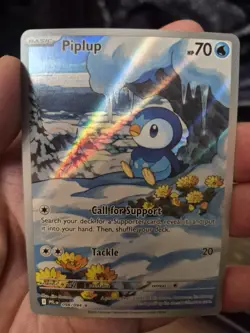 Pokemon TCG Piplup 98/94 Phantasmal Flames Illustrations - Image 1