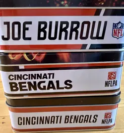Joe Burrow Cincinnati Bengals NFL Collector Tin Lot (3) *EMPTY/NO PACKS* - Image 2