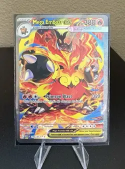 Pokemon Mega Emboar EX 273/217 ASC Secret Rare Full Art Holo English - Image 1