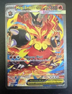 Pokemon Mega Emboar EX 273/217 ASC Secret Rare Full Art Holo English - Image 2