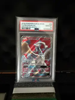 2018 POKEMON SUN & MOON DRAGON MAJESTY #65 FULL ART/RESHIRAM GX PSA 10 - Image 1