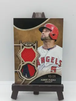 2019 Topps Tier One ALBERT PUJOLS Dual Memorabilia Patch #'D 02/25...Angels! - Image 1