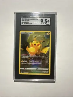 2023 POKEMON SWORD & SHIELD CROWN ZENITH #GG30 FULL ART/PIKACHU SGC 9.5 - Image 1