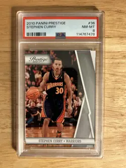2010 Panini Prestige Stephen Curry #36 Basketball Warriors PSA 8 Mint 2nd Year!! - Image 1
