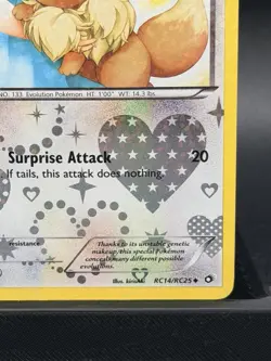 Pokemon Eevee TCG Holo Card RC14/RC25 Radiant Collection Legendary Treasures LP - Image 2
