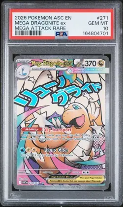 MEGA DRAGONITE EX Ascended Heroes Mega Attack Rare #271 PSA 10 Pokemon - Image 1