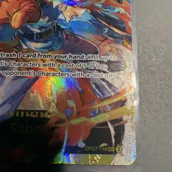 Sabo OP07-118 SEC One Piece Card Game TCG English NM Condition - Image 2