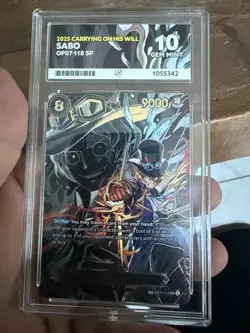 One Piece CCG TCG Sabo OP07-118 SEC Alt Art English Ace 10 - Image 1