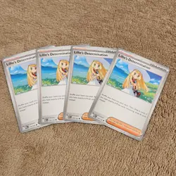 Lillie's Determination 119/132 - Playset Lot of 4 Pokemon TCG Mega Evolution NM - Image 1