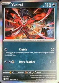 Yveltal 088/132 Rare Mega Evolution Pokemon Holo Near Mint - Image 2