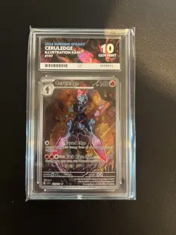 Pokemon TCG Ceruledge 197/191 Surging Sparks Illustration Rare ACE 10 GEM MINT - Image 1