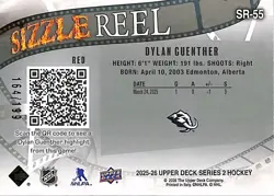 2025-26 Upper Deck Series 2 Dylan Guenther Sizzle Reel Red /199 Mammoth #SR-55 - Image 4