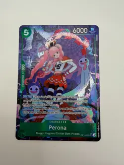 Perona OP14-033 SR – One Piece Card Game – Super Rare Holo – NM - The Azure Seas - Image 1