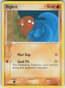 Pokemon TCG Diglett Common Crystal Guardians 50/100 - Image 1