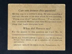 1935 Mickey Mouse Gum Card R89 - Early Disney #24 Type 2 Pluto - Image 2