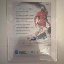 Futera Incredible Series 2 Forward Mohamed Salah Egypt IB204 06/27 Serial - Image 2