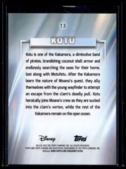 2026 Topps Chrome Disney Kotu Yellow and Green RayWave /225 Debut #13 Moana 2 - Image 2