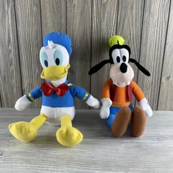 Disney Goofy And Donald Duck Plush Stuffed Animals Toy Lot Of 2 - Image 1