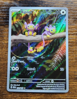 Pokemon Paradox Rift Aipom 211/182 Holo Illustration Rare Card NM Condition - Image 1