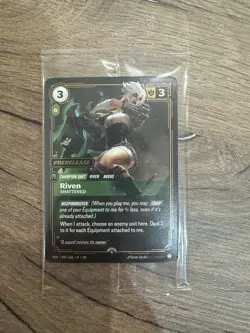 Riftbound Vendetta Set 4 Riven Pre-Release 041/166 Promo Card - Sealed - Image 1