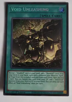 Void Unleashing Secret Rare BLGG-EN025 YuGiOh - Image 1