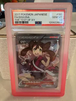 2017 POKEMON JPN THE BEST OF XY #185 FULL ART/SHAUNA PSA 10 - Image 1