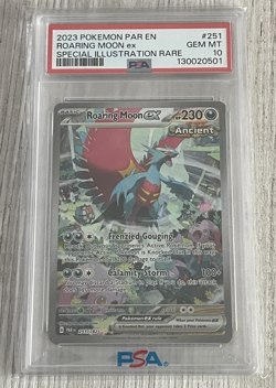 2023 POKEMON PAR EN-PARADOX RIFT #251 ROARING MOON EX PSA 10 - Image 1