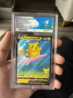 Surfing Pikachu V Celebrations #008 Ace 9 - Image 1