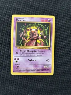 Pokemon TCG Mewtwo Black Star Promo 14 Non-Holo Card WOTC 2000 Vintage - Image 1