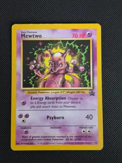 Pokemon TCG Mewtwo Black Star Promo #14 Non-Holo Rare Card WOTC 1999 Vintage - Image 1