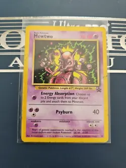 Mewtwo Black Star Promo 14 WOTC 1999-2000 Pokemon TCG Card Vintage Rare - Image 1