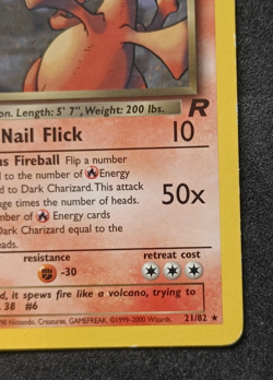 Pokemon TCG Dark Charizard 21/82 - Team Rocket Non-Holo Rare Card LP - Image 5