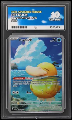 Psyduck 226/217 2026 Ascended Heroes Illustration Rare English Ace Grading 10 - Image 3