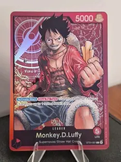 2022 One Piece Monkey D. Luffy ERRATA Leader ST01-001 Revised holo FOIL - Image 1