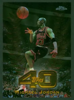 1997-98 Topps Chrome Topps 40 MICHAEL JORDAN #T40-5 Chicago Bulls HOF SP Nice - Image 1