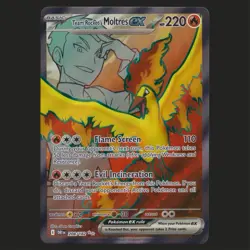 Team Rocket's Moltres Ex 208/182 Destined Rivals Ultra Rare Pokemon TCG MINT 🔥 - Image 1
