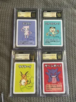 Pokemon Old Maid Cgc Pristine 10 Bundle - 4 Slabs - Gengar, Mew, Raichu, Meowth - Image 1