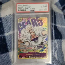 Monkey D. Luffy Awakening of the New Era OP05-119 Alt Art Foil PSA 10 - Image 1