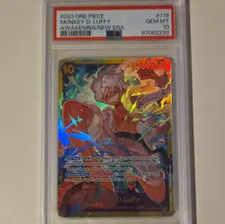 2023 One Piece Card Game Monkey D. Luffy OP05-119 Foil PSA 10 Secret - Image 1
