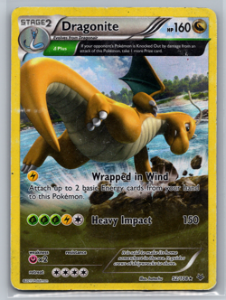 HP Dragonite - 52/108 - Holo Rare Heavily Played Pokemon XY-- Roaring Skies - Image 1