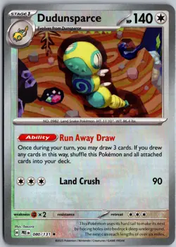 Dudunsparce (Master Ball Pattern) 080/131 Rare Prismatic Evolutions Pokemon NM - Image 1