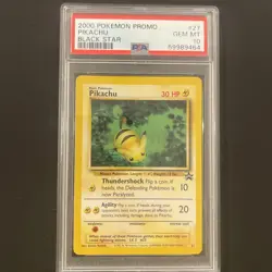 2000 POKEMON PROMO BLACK STAR #27 PIKACHU PSA 10 - Image 1