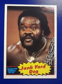 JUNK YARD DOG 1985 Topps WWF #4 JYD WWE HOF & Wrestling Fan Favorite - Image 1